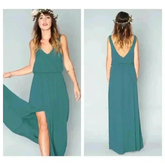 SHOW ME YOUR MUMU Kendall Soft V-Back A-Line Gown Size Large - Picture 1 of 12